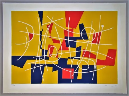 Литография Leuppi - Composition - 1958