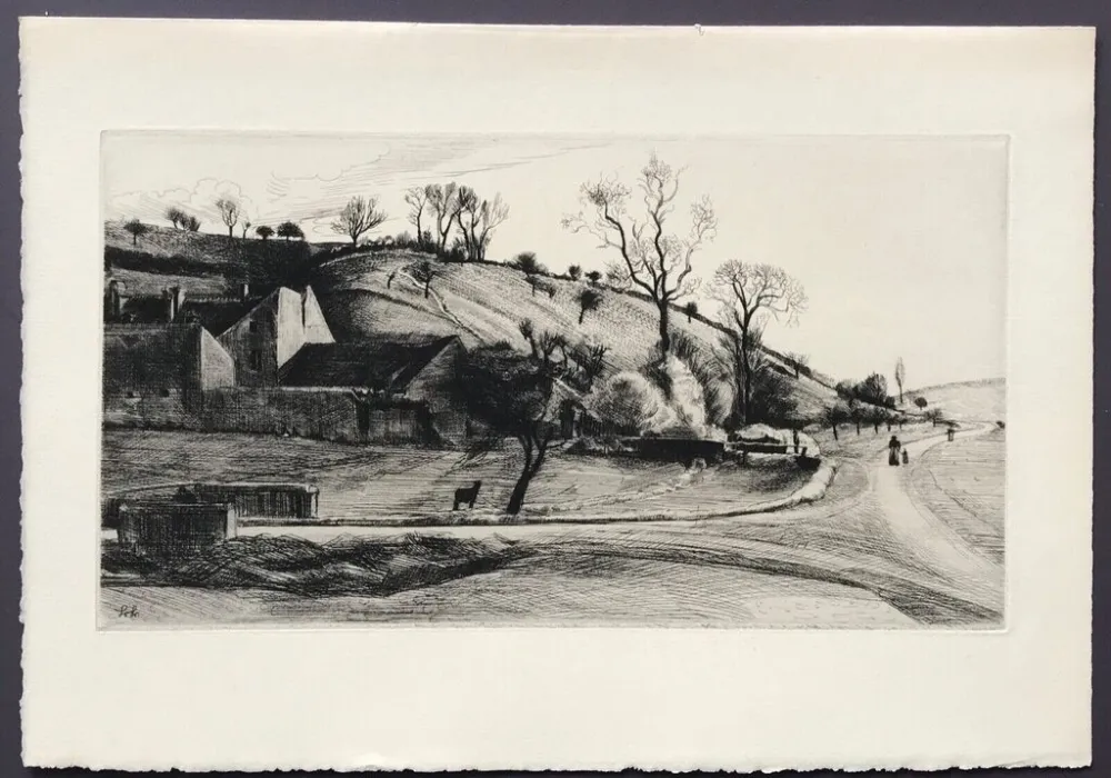 Гравюра Levy - Ferme a Vauhalan