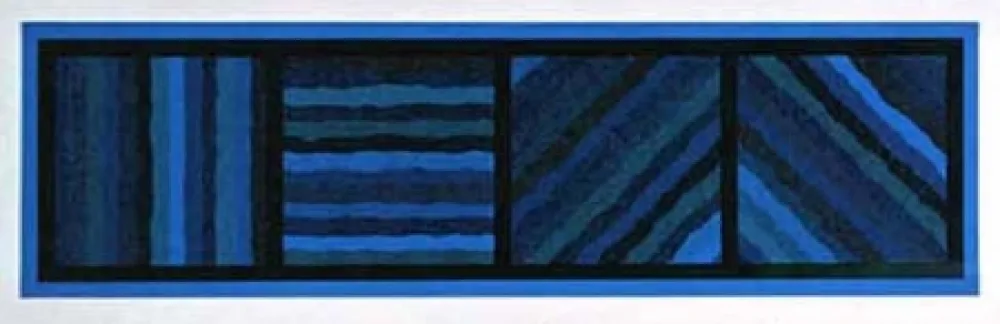 Нет Никаких Технических Lewitt - Bands Not Straight in Four Directions (blue)