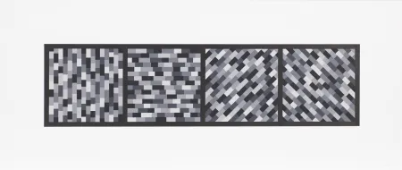 Линогравюра Lewitt - Broken Gray Bands in Four Directions