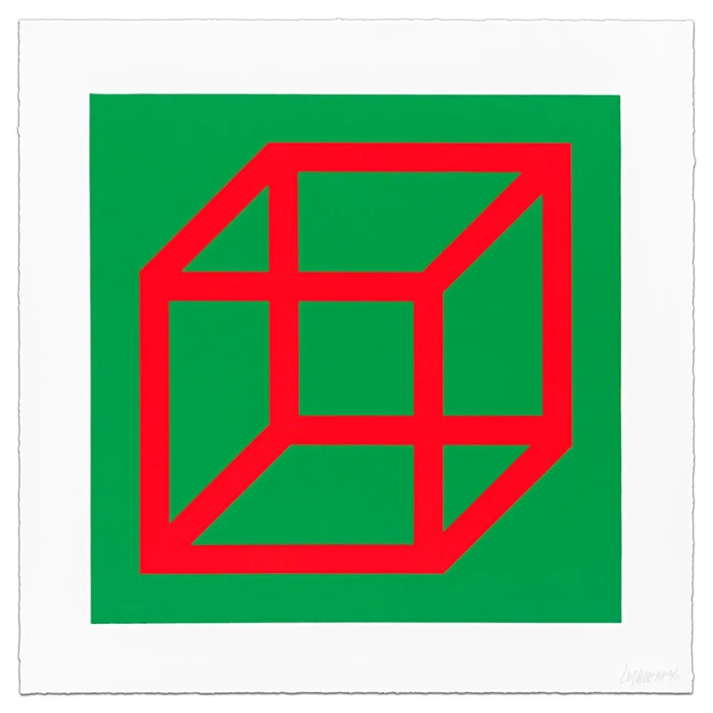Линогравюра Lewitt - Cubes in Color on Color