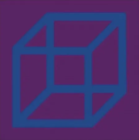 Линогравюра Lewitt - Cubes in Color on Color (Purple/Blue)