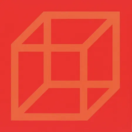 Линогравюра Lewitt - Cubes in Color on Color (Yellow/Red)_copy