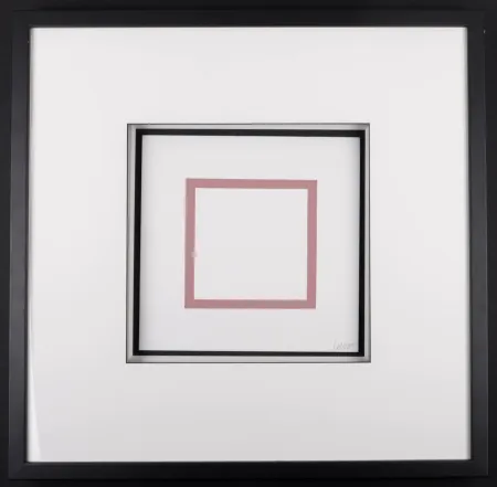 Сериграфия Lewitt - Five Geometric Figures in Five Colors, Plate #4, 1986 - Hand-signed & framed