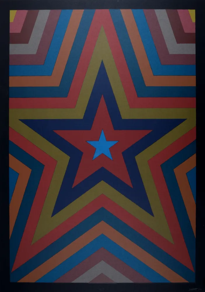 Сериграфия Lewitt - Five Pointed Star with Color Bands