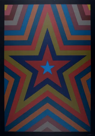 Сериграфия Lewitt - Five Pointed Star with Color Bands