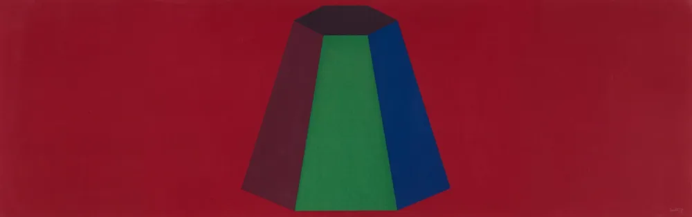Сериграфия Lewitt - Flat Top Pyramid With Colors Superimposed