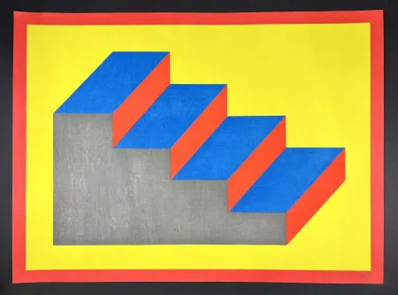 Многоэкземплярное Произведение Lewitt - Form Derived from a Cubic Rectangle (Steps)