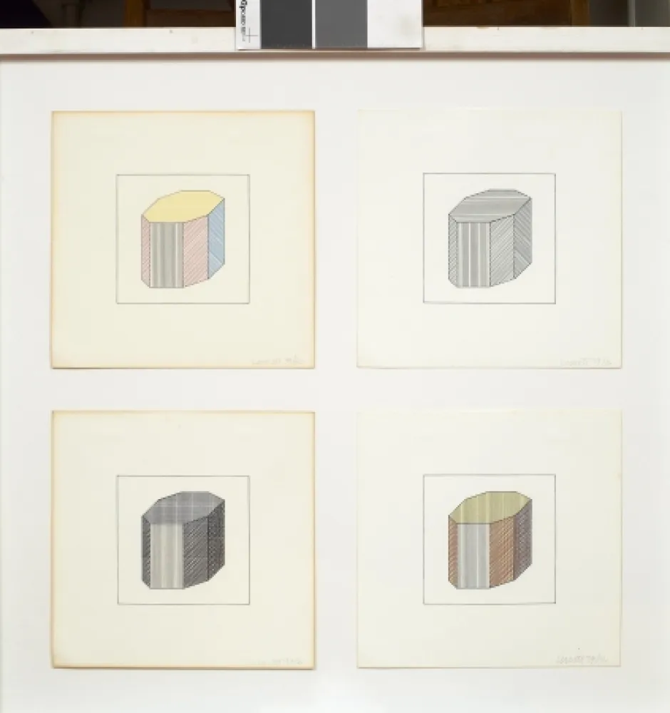 Сериграфия Lewitt - Forme dérivée d'un cube