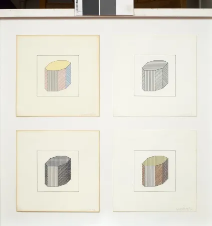 Сериграфия Lewitt - Forme dérivée d'un cube