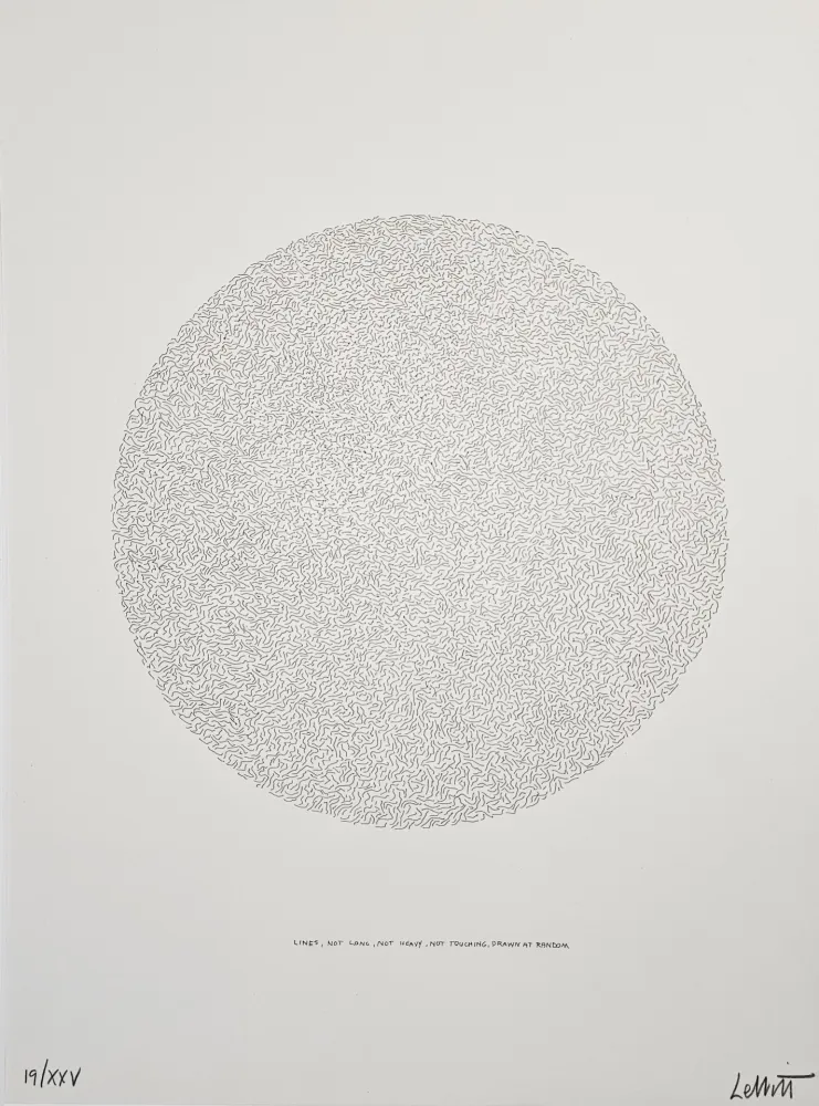 Литография Lewitt - Lines, not long, not heavy, not touching, drawn at random