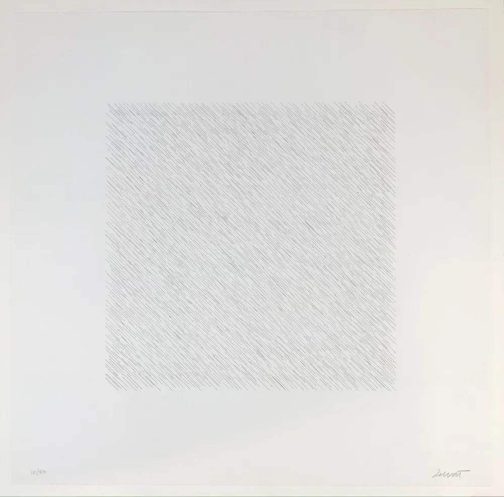 Литография Lewitt - Lines of One Inch Four Directions Four Colors