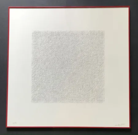 Литография Lewitt - Sol LeWitt ( 1928 - 2007 ) - Lines of One Inch Four Directions Four Colors - hand-signed Lithography on Magnani paper - 1971