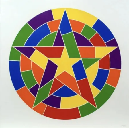 Линогравюра Lewitt - Tondo 1 (3 point star)