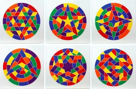 Линогравюра Lewitt - Tondo Stars Set of 6