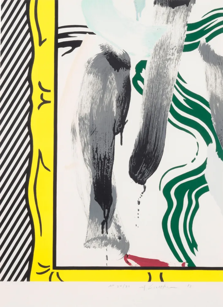 Литография Lichtenstein - Against apartheid