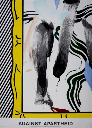 Литография Lichtenstein - Against Apartheid, 1983 - Scarce first printing!