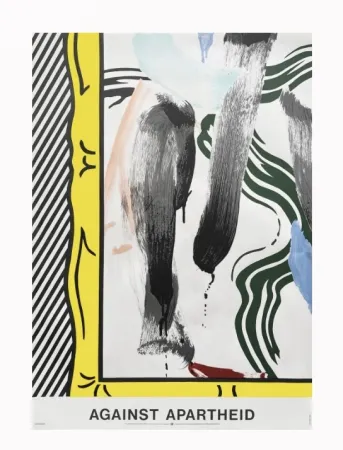 Гашение Lichtenstein - Against  Apartheid poster