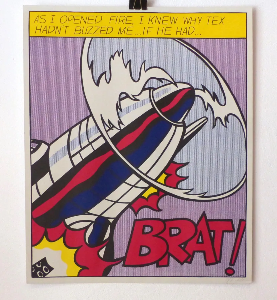 Литография Lichtenstein - As I opened fire. Lithographie signée. 