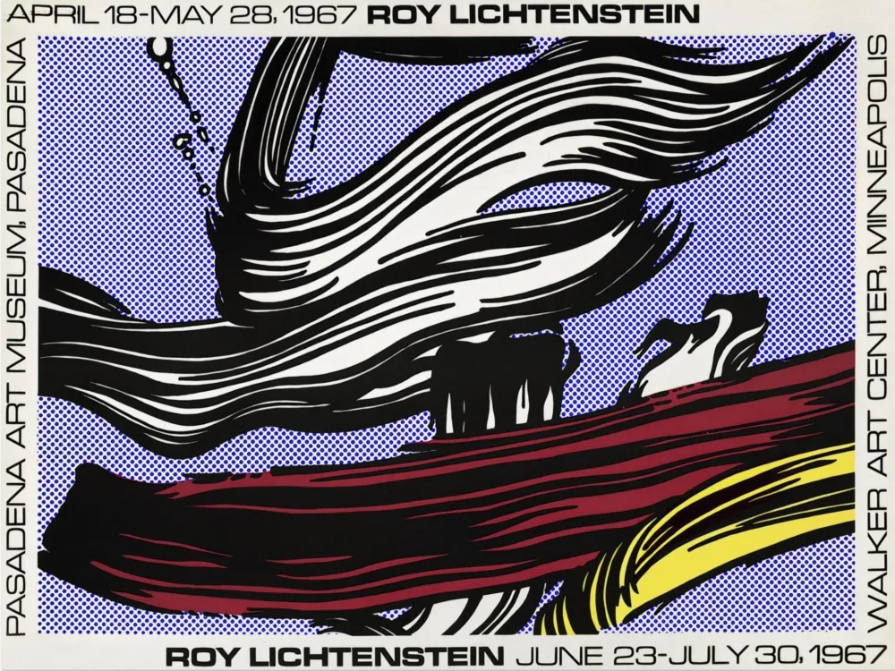 Сериграфия Lichtenstein - Brushstroke Pasadena