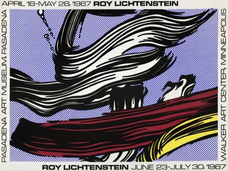 Сериграфия Lichtenstein - Brushstroke Pasadena