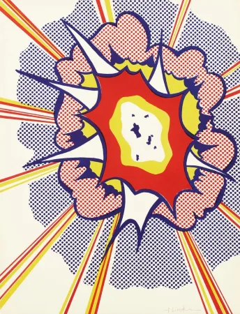 Литография Lichtenstein - Explosion (AP)