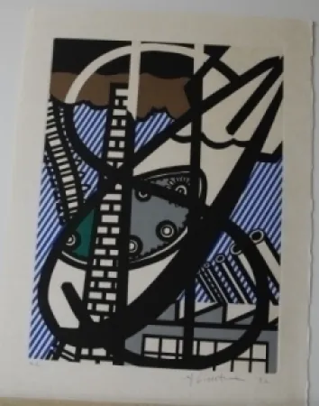 Офорт И Аквитанта Lichtenstein - From la nouvelle chute de l'amerique