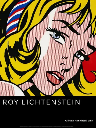 Сериграфия Lichtenstein - Girl with Hair Ribbon