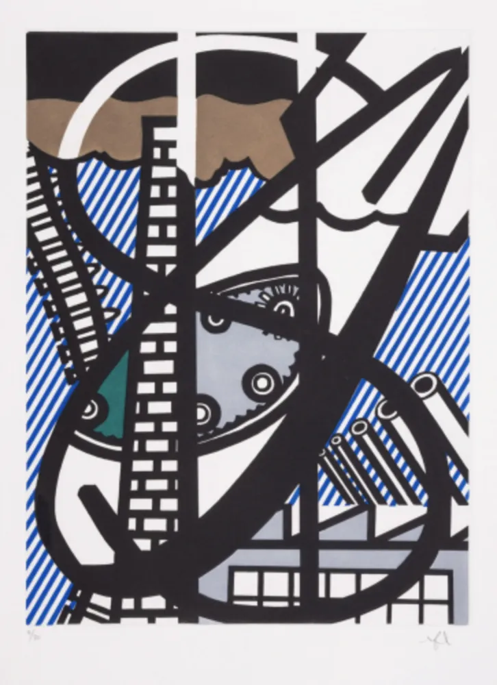 Офорт И Аквитанта Lichtenstein - Illustration for 'Une Fenêtre ouverte sur Chicago' (Corlett 271)