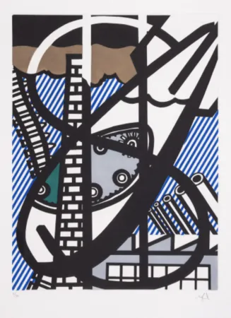Офорт И Аквитанта Lichtenstein - Illustration for 'Une Fenêtre ouverte sur Chicago' (Corlett 271)