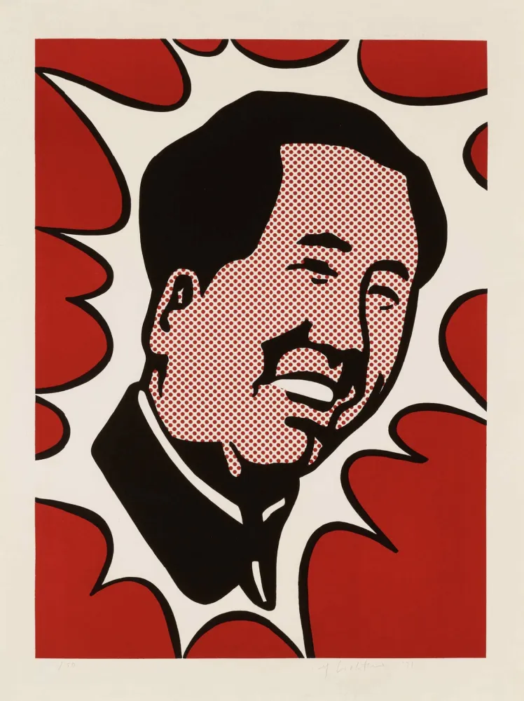 Литография Lichtenstein - Mao