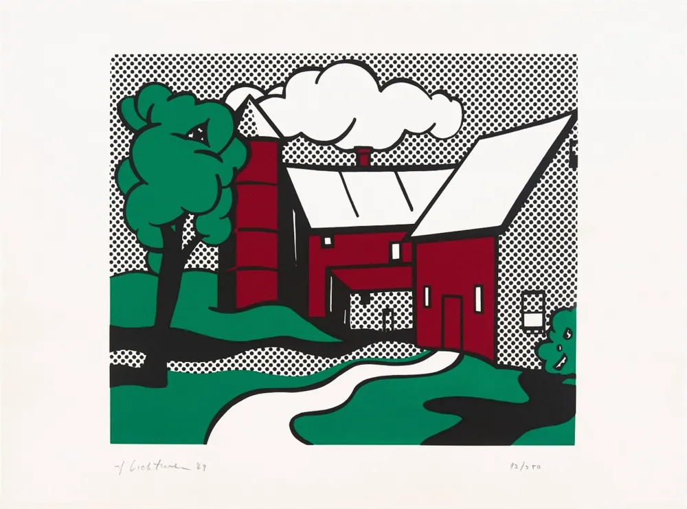 Сериграфия Lichtenstein - Red Barn