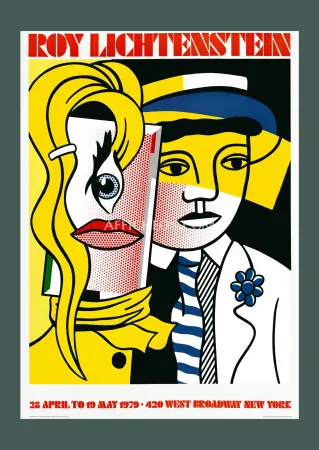 Литография Lichtenstein - Roy Lichtenstein: 'Stepping Out' 1979 Offset-lithograph