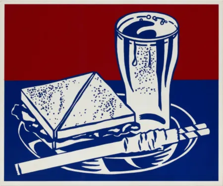 Сериграфия Lichtenstein - Sandwich and Soda
