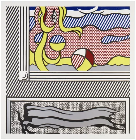 Литография Lichtenstein - Two Paintings: Beach Ball