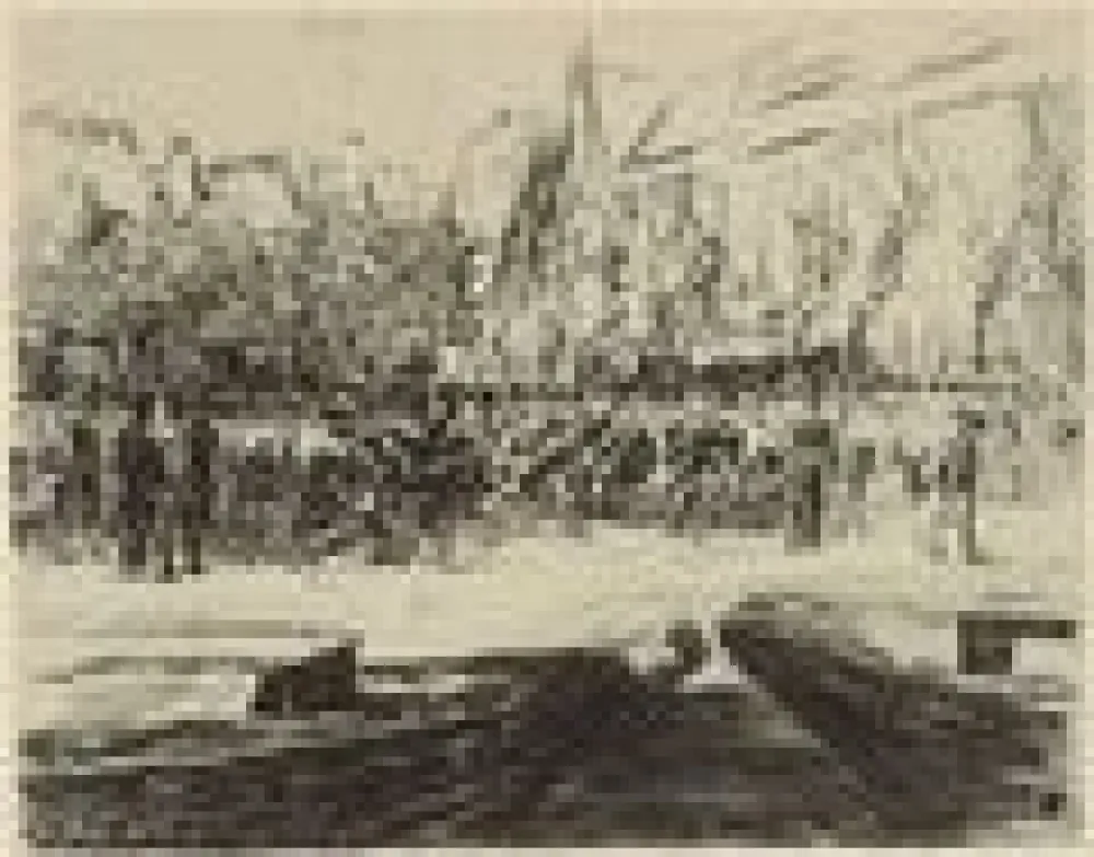 Гравюра Liebermann - Rindermarkt in Leiden