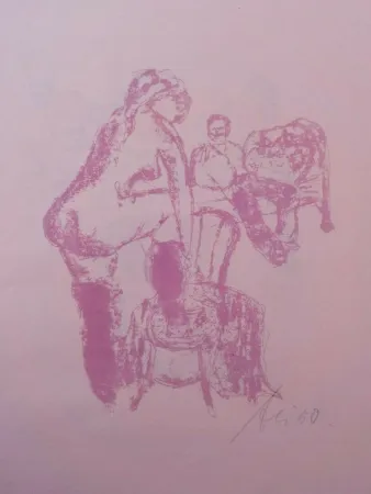 Нет Никаких Технических Liebig - Acht Lithographien zu dem Roman Der Favorit von Guy de Maupassant (8 signed original large folio lithographs by Artur Liebig, based on 