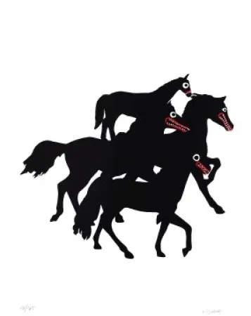 Литография Linde - Horses