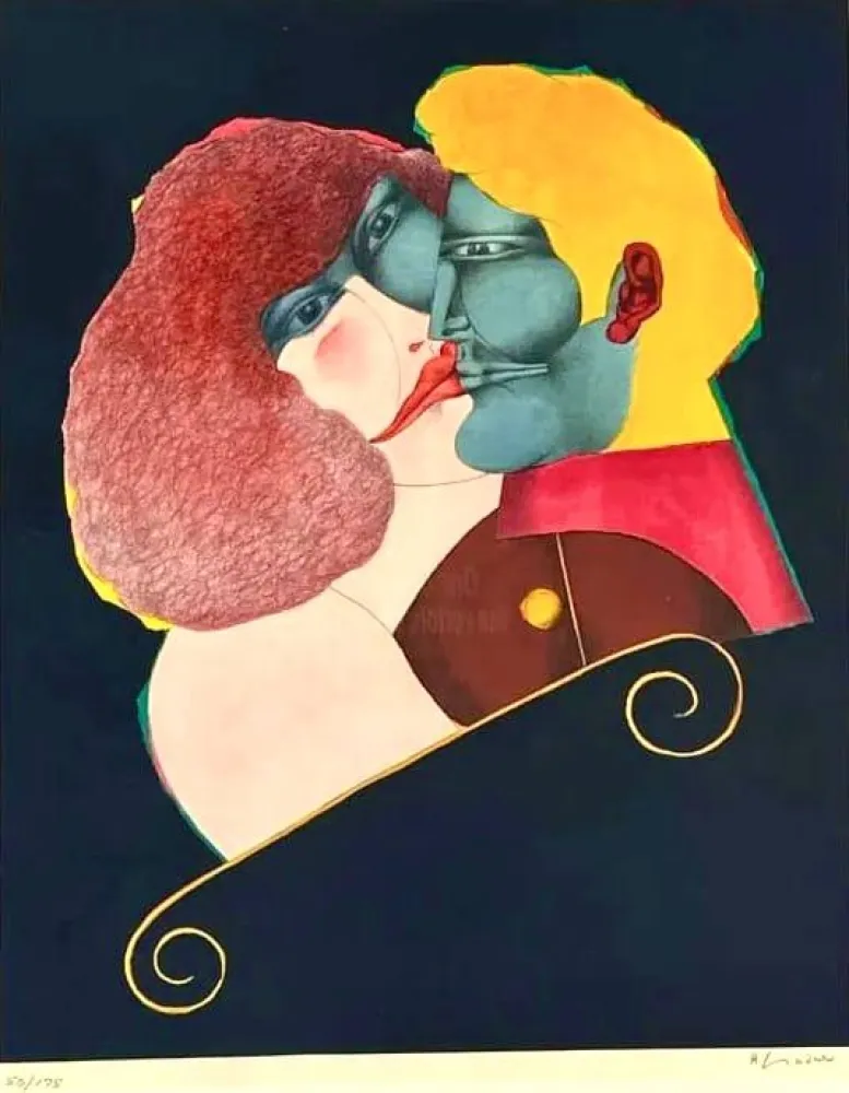 Литография Lindner - The Kiss