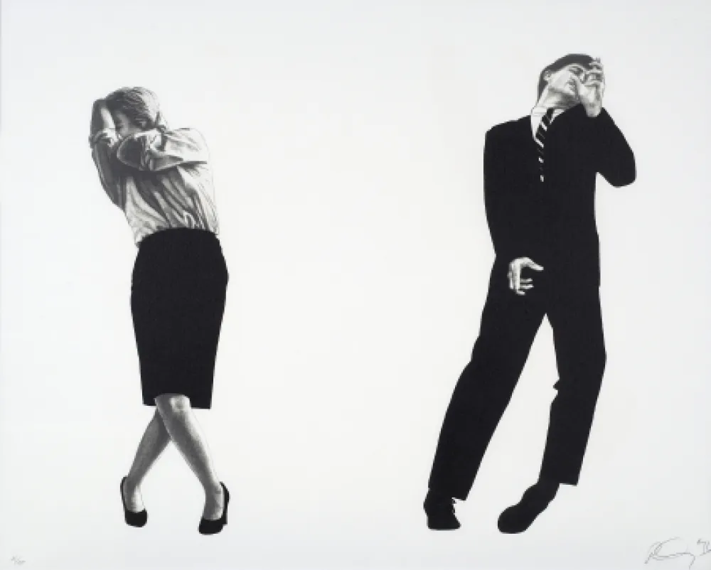 Литография Longo - Men in the Cities