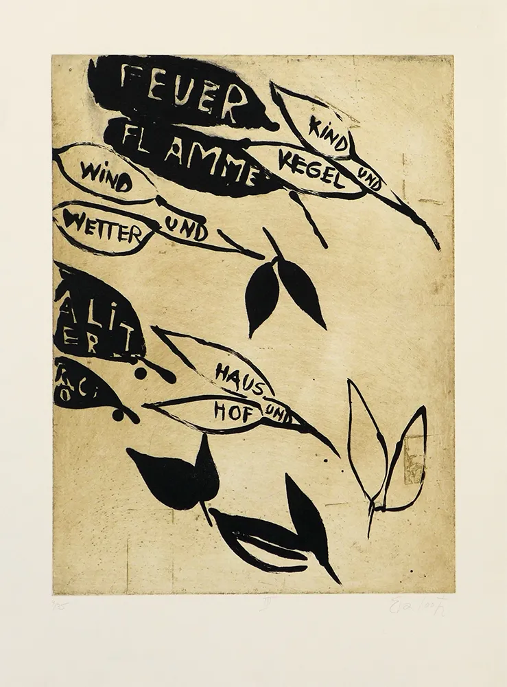 Офорт И Аквитанта Lootz - Talking Leaves III