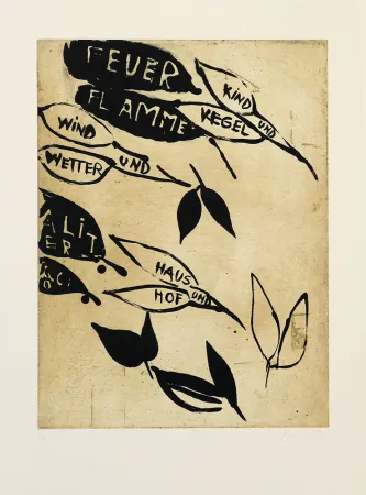 Офорт И Аквитанта Lootz - Talking Leaves III