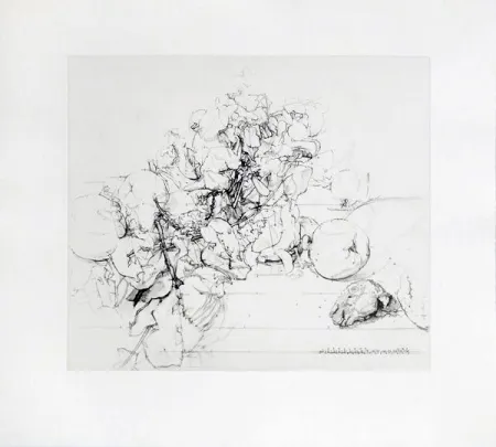 Офорт И Аквитанта Lopez - Membrillos, granadas y cabeza de conejo