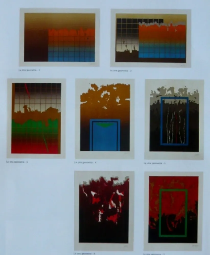 Литография Lopez Osornio - La otra geometria _ 7 lithographs