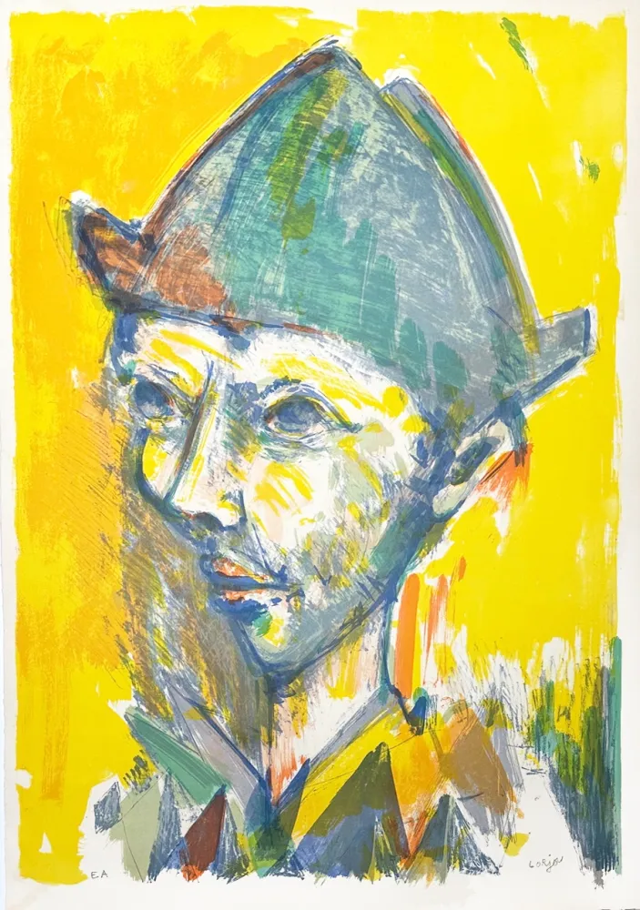 Литография Lorjou - Arlequin jaune