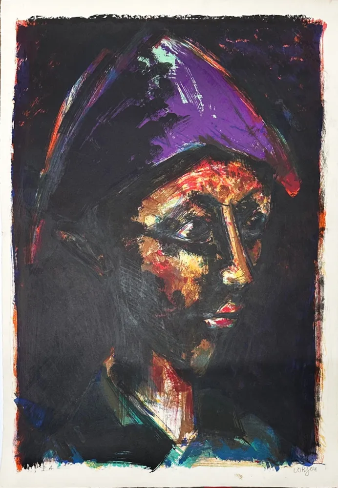 Литография Lorjou - Arlequin mauve