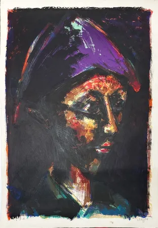 Литография Lorjou - Arlequin mauve