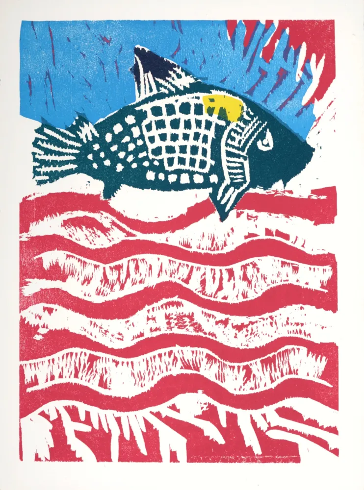 Гравюра На Дереве Lorjou - La Carpe, 1965