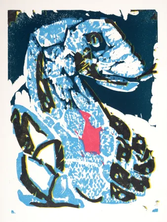 Гравюра На Дереве Lorjou - Le Serpent, 1965
