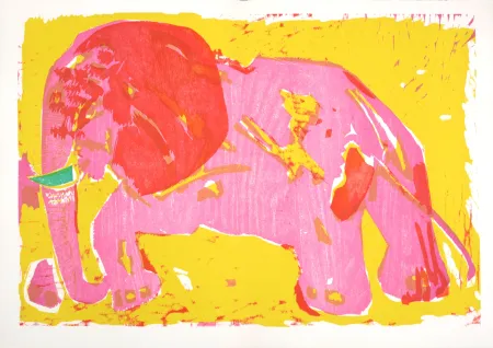 Гравюра На Дереве Lorjou - L'Elephant, 1965